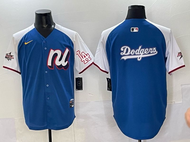 Men Los Angeles Dodgers Blank Blue All star 2025 Nike MLB Jersey style 07->los angeles dodgers->MLB Jersey